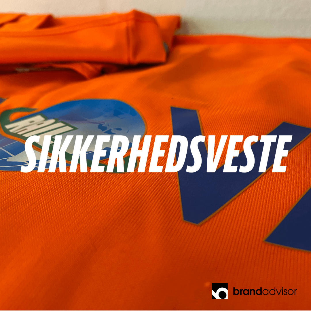 Orange sikkerhedsveste med logo